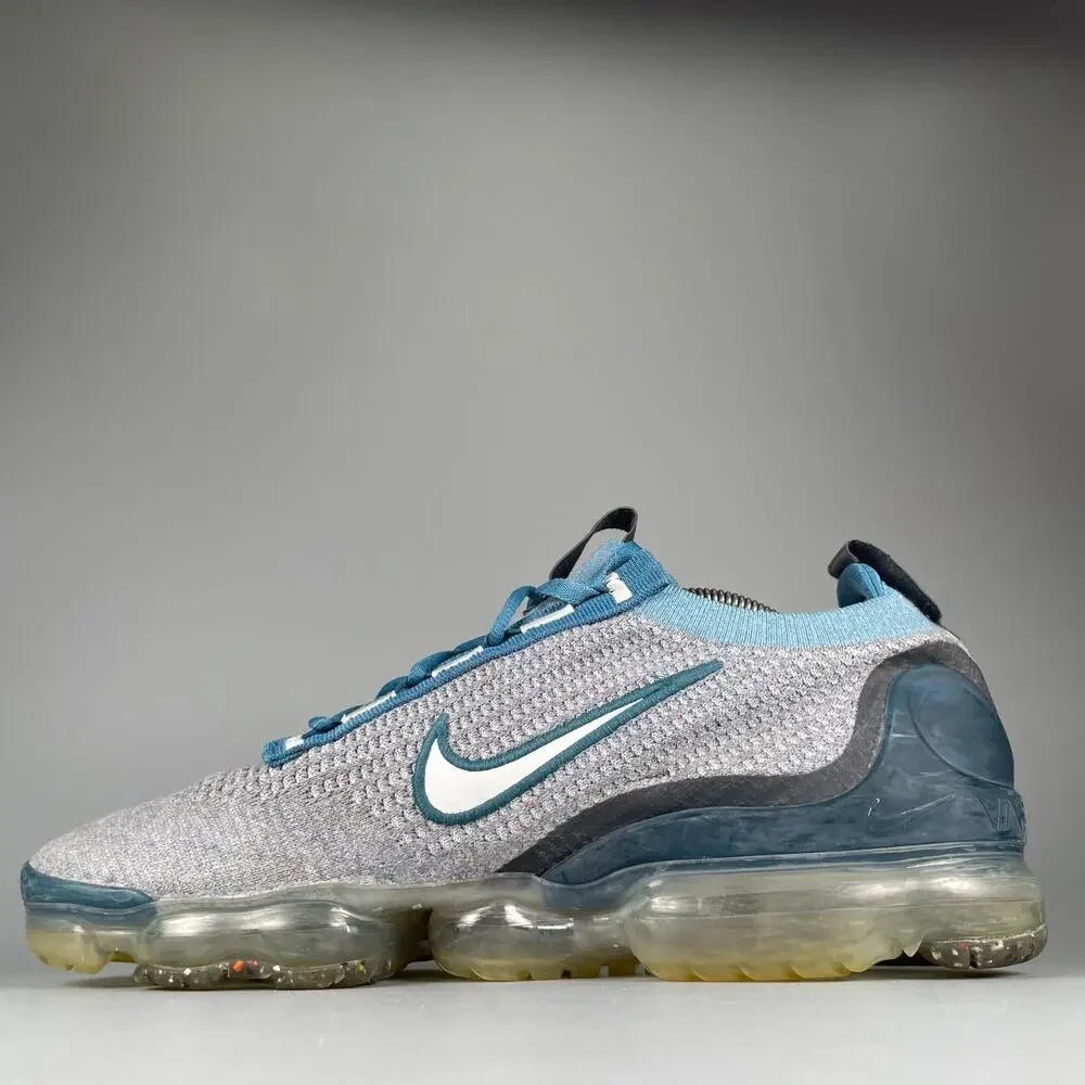 Nike Air VaporMax 2021 Flyknit Men's 11 Gray Blue Running Sneakers Athletic Shoe